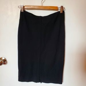 Diane Von Furstenberg DVF Black Knit Pencil Skirt Sz 0